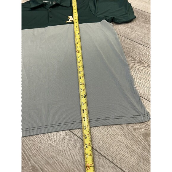 Oakland A’s Mens Polo Size Large Antigua Casual Golf Baseball Green MLB - Picture 6 of 7